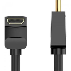 Кабель Vention PVC 90 v2.0 HDMI / HDMI 1m Black (AARBF)