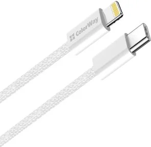 Фото: Кабель ColorWay CBPDCL068 Type-C / Lightning 3A 27W 2m Grey (CW-CBPDCL068-GR) № 4 | KTC