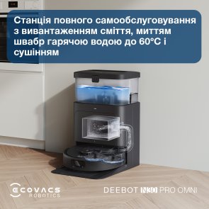 Робот-пилосос ECOVACS DEEBOT N30 Pro Omni Black (YDLX11-1 BLACK)