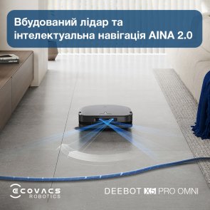 Робот-пилосос ECOVACS DEEBOT Ozmo X5 Pro Omni DDX39 Black (X5PRO OMNI DDX39 BL)