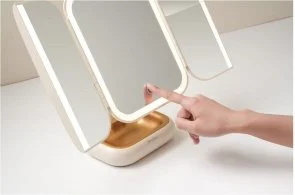 Фото: Дзеркало для макіяжу з підсвіткою Xiaomi DOCO Folding Mirror Standart Edition Pink (FD001) № 4 | KTC
