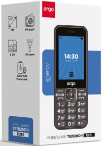 Мобільний телефон ERGO E281 Blue
