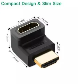 Фото: Перехідник UGREEN 4K Up-angled HDMI / HDMI Black (UGR-20110) № 2 | KTC