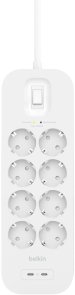 Мережевий фільтр Belkin SRB004VF2M-V2 8/2m 2xUSB White