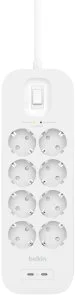 Фото: Мережевий фільтр Belkin SRB004VF2M-V2 8/2m 2xUSB White № 3 | KTC
