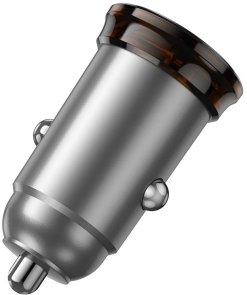 Автомобільний зарядний пристрій Hoco NZ16A Rigorous 43W Metal Gray (6942007644747)