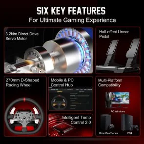 Фото: Кермо PXN V10 Ultra Bundle for PS4/XBOX/Xbox Series X/S/PC (PXN-V10 Ultra EU) № 15 | KTC