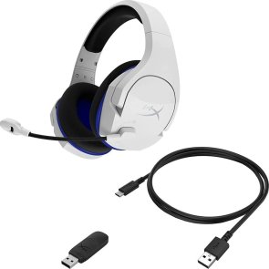 Гарнітура накладна HyperX Cloud Stinger Core для PS5/PS4 Bluetooth, White/Blue ( Gaming )