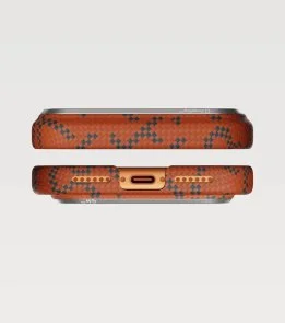 Фото: Чохол Pitaka for Apple iPhone 17 Pro Max - Edge Ultra-Slim Monogram Blue/Orange (KI1703PTKP) № 5 | KTC