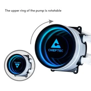 Фото: Система рідинного охолодження Chieftec Iceberg 360 ARGB White (CLC-360-RGB-W) № 7 | KTC