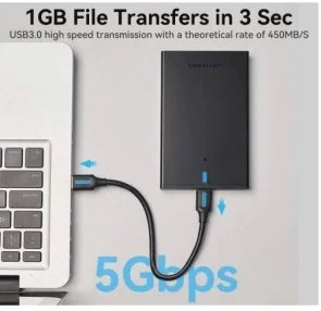 Фото: Кишеня зовнішня Vention 2.5inch HDD/SSD USB 3.0 Micro-B Black (KPAB0) № 2 | KTC