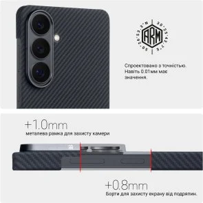 Фото: Чохол ArmorStandart for Samsung S26 - Aramid Twill MagCase BlackIcon Black (ARM90145) № 6 | KTC
