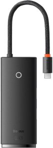 Хаб USB Type-C Baseus Lite Series 5-Port, 3xUSB/Type-C/HDMI, Black
