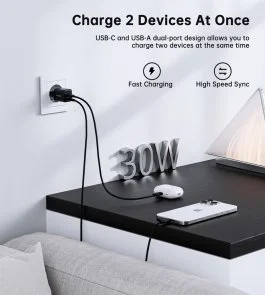 Фото: Зарядний пристрій Choetech PD5012 30W Black (PD5012-EU-BK) № 8 | KTC