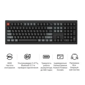 Фото: Клавіатура Keychron V6 Ultra Keychron Red Switch RGB Black (V6U-D1-UA) № 8 | KTC