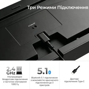 Фото: Клавіатура Keychron C3 Max Super Red Switch RGB Black (C3M-H1-UA) № 10 | KTC
