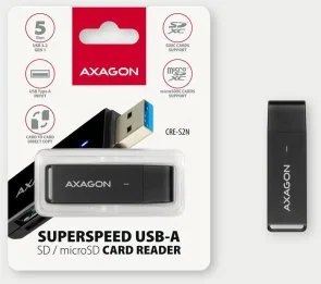 Фото: Кардрідер Axagon CRE-S2N SuperSpeed USB-A Black № 6 | KTC