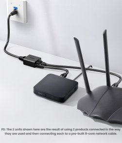 Розетка зовнішня UGREEN CM210 2 x RJ-45 Black (50923)