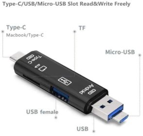 Кардрідер Dynamode 3-in-1 OTG Black (D-188)