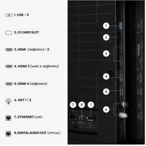 Фото: Телевізор ULED MiniLED Hisense 75E8S (Smart TV, Wi-Fi, 3840x2160) № 10 | KTC