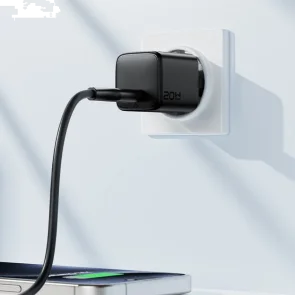 Фото: Зарядний пристрій Acefast A117 PD GAN 20W Black with Type-C/Type-C (6974316286509) № 5 | KTC