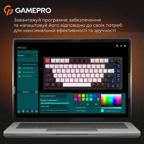 Фото: Клавіатура GamePro MK160 V2 Warden QLAB Sakura ENG/UKR USB Black (MK160-V2-B-QS) № 15 | KTC