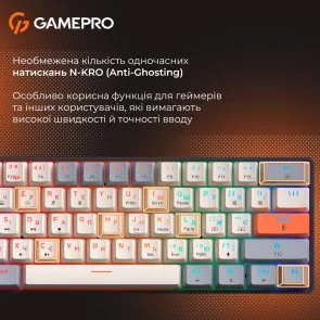 Фото: Клавіатура GamePro MK130 V2 Infinity QLAB Sakura ENG/UKR Black (MK130-V2-B-QS) № 12 | KTC