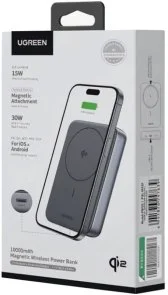 Фото: Батарея універсальна UGREEN Magnetic Wireless PB761 10000mAh 30W/Qi2 15W Black (45763) № 5 | KTC