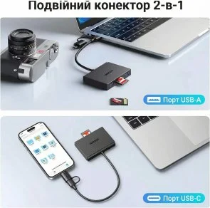 Фото: Кардрідер UGREEN CM812 4in1 Black (45167) № 4 | KTC