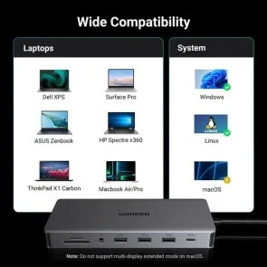 Фото: USB-хаб UGREEN CM681 13in1 Grey (15978) № 6 | KTC