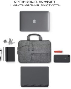Сумка для ноутбука Satechi Water-Resistant Laptop Carrying with Pockets Gray (ST-LTB13)