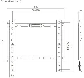 Фото: Кронштейн BRATECK KL37-22F Black № 4 | KTC