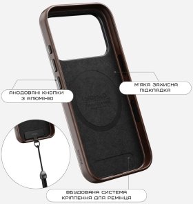 Чохол Nomad for iPhone 17 Pro Max - Traditional Leather Horween Rustic Brown (NM011918858)