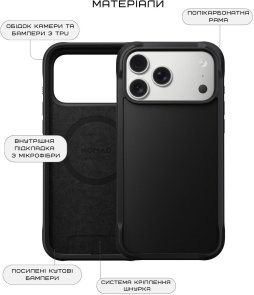Чохол Nomad for Apple iPhone 17 Pro - Rugged Black (NM014063858)