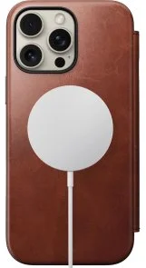 Фото: Чохол Nomad for Apple iPhone 16 Pro - Modern Leather Folio Horween Olde Dublin (NM01398585) № 4 | KTC