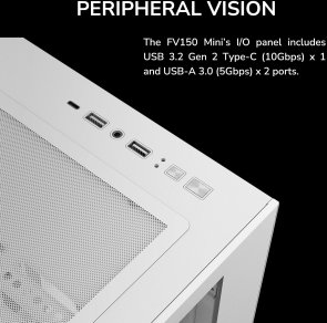 Корпус Cougar FV150 Mini White with window (FV150 MINI White)