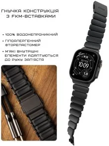 Фото: Ремінець Nomad for Apple Watch 46/49mm - Stratos Black Hardware Black (NM011154858) № 9 | KTC