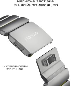 Ремінець Nomad for Apple Watch 46/49mm - Stratos Natural Hardware Black (NM014421858)