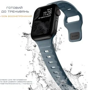 Фото: Ремінець Nomad for Apple Watch 46mm/49mm - Sport Band Marine Blue (NM01133285) № 7 | KTC