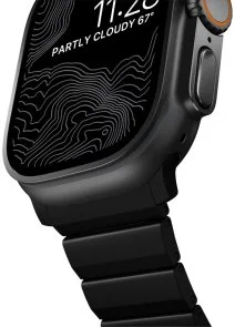 Фото: Ремінець Nomad for Apple Watch 46/49mm - Titanium V2 Black Hardware Black (NM014834858) № 7 | KTC