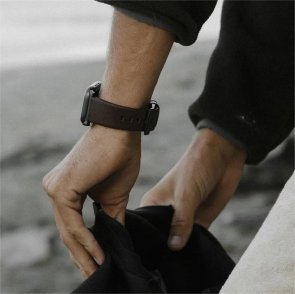 Ремінець Nomad for Apple Watch 46mm/49mm - Active Band Pro Black Hardware Classic Brown (NM1A4MBNW0)
