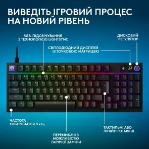 Фото: Клавіатура Logitech G316 X 98 Tactile ENG/UKR USB Black (920-014205) № 10 | KTC