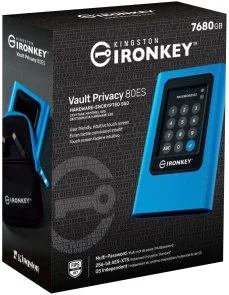 Фото: Зовнішній SSD-накопичувач Kingston IronKey Vault Privacy 80 7.68TB Blue (IKVP80ES/7680G) № 3 | KTC