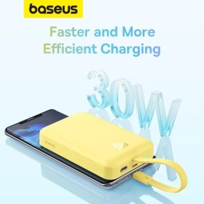 Батарея універсальна Baseus Magnetic Mini 30W 10000mAh Yellow (P1002210BY23-00)