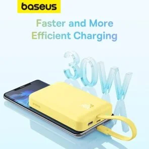 Фото: Батарея універсальна Baseus Magnetic Mini 30W 10000mAh Yellow (P1002210BY23-00) № 10 | KTC