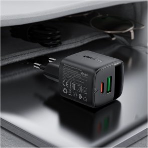 Зарядний пристрій Acefast A114 GAN 25W Black (6974316284437)