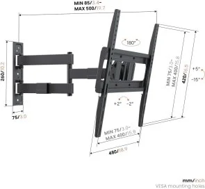 Фото: Кронштейн Vogels UP 4043 Black (8440430) № 3 | KTC