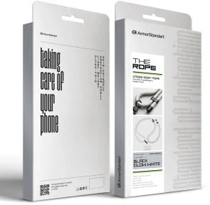 Фото: Ремінець для смартфона ArmorStandart Rope Black GlowWhite with Clear Holder (ARM86565) № 5 | KTC