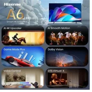 Фото: Телевізор LED Hisense 55A6S (Smart TV, Wi-Fi, 3840x2160) № 2 | KTC