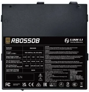 Фото: Блок живлення Lian-Li 550W RB 550B Black (G9P.RB0550B.B000.EU) № 3 | KTC